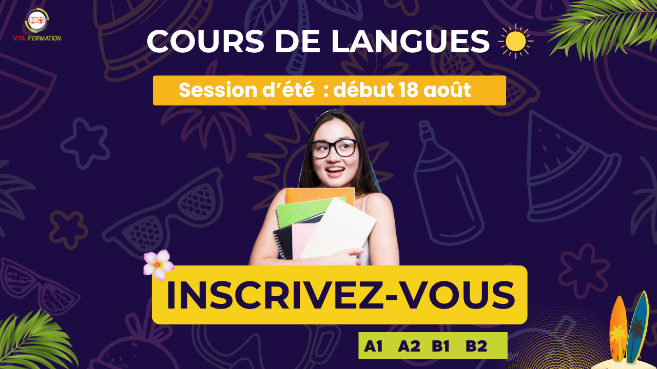 Session de formation en langues – 18 août 2024 chez Vita Formation