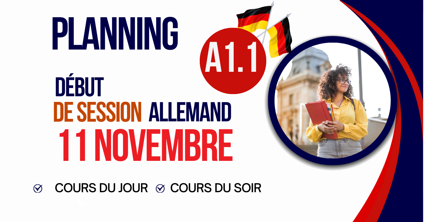 Formation Allemand A1.1 Planning